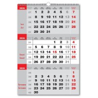 Calendar triptic 2024, 2 culori, 33x48 cm