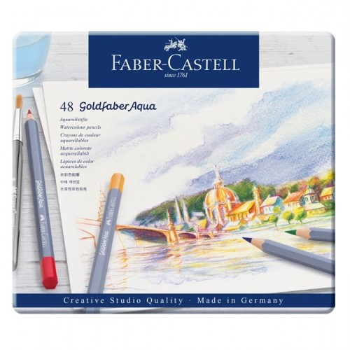 Creioane colorate acuarela Goldfaber 48 culori, Faber-Castell